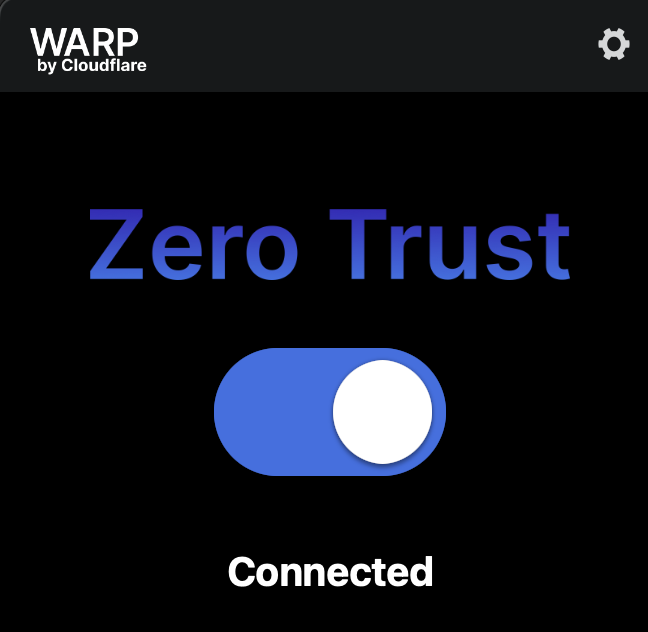 WARP Client Connected